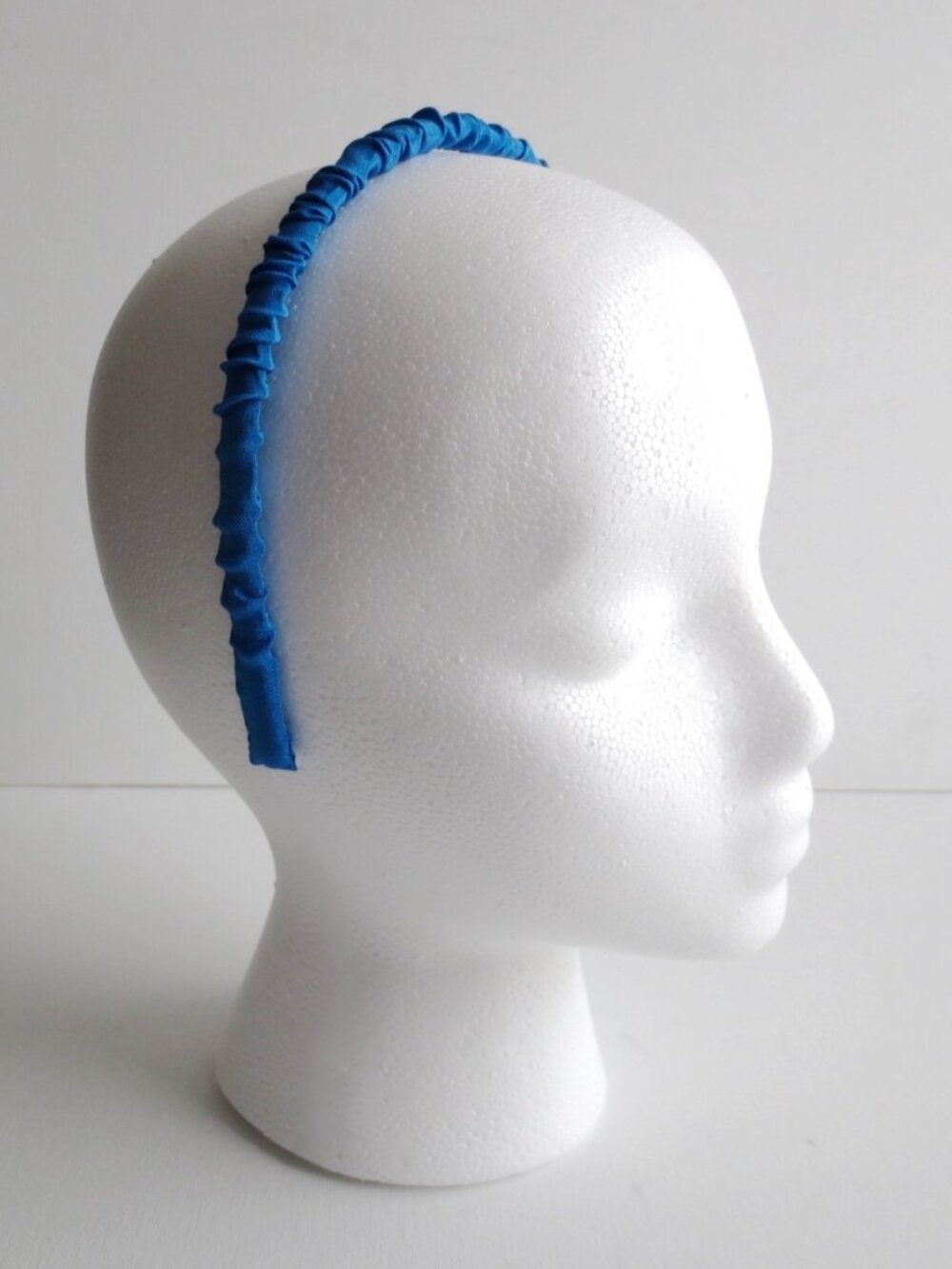 New Handmade Silk Headband in Bright Turquoise Blue
